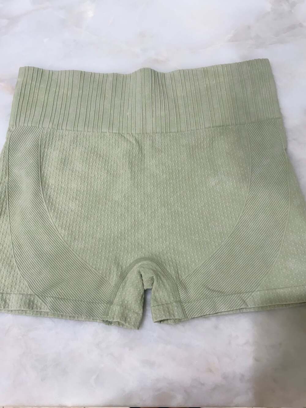 Acid Washed Contour Biker Shorts,